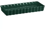 Emile Henry - Kuchenform / Tarteform lang - 36 cm - gr&uuml;n - cedre