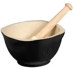 Emile Henry - M&ouml;rser mit St&ouml;&szlig;el - Schwarz - &Oslash; 14 cm