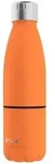 FLSK Edelstahl Trinkflasche - integrierter Becher - trail orange