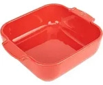 Peugeot APPOLIA Keramik Auflaufform - quadratisch - rot - 21 cm