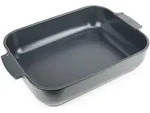 Peugeot APPOLIA Keramik Auflaufform - rechteckig - schiefergrau - 40 cm
