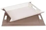 Freeform DUO Wendetablett &ndash; taupe + wei&szlig; - Kunstleder - 45 x 35 cm