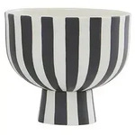 OYOY Keramik Schale BOWL TOPPU - Schwarz Wei&szlig; - 15 x 15 x 13 cm