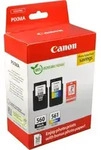 2 Canon Tinten 3713C008 Value Pack PG-560 + CL-561 Doppelpack KCMY + Papier