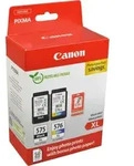 2 Canon Tinten 5437C006 PG-575XL + CL-576XL Doppelpack KCMY + Papier