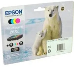 4 Epson Tinten C13T263640 Multipack KCMY 26XL
