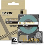 Epson LK-6TKN, Epson Schrumpfschlauch LK-6TKN gold auf transparent 24mm x 9m (24mm x