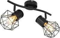Globo Lighting 540172, Globo Lighting Priska Deckenlampe 2x40 W schwarz 54017-2