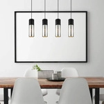 Globo Lighting 210004HB, Globo Lighting Annika Pendelleuchte 4x25 W schwarz-verraucht