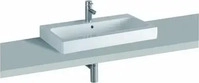 Geberit 124575600, Geberit iCon Waschbecken 75x48 cm rechteckig Aufsatzwaschbecken