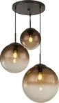 Globo Lighting 158653, Globo Lighting Varus Pendelleuchte 3x40 W braun-orange 15865-3