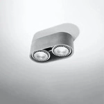 Sollux Lighting SL0882, Sollux Lighting Basic Deckenlampe 2x40 W grau SL.0882