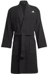 adidas Bademantel Baumwolle Herren schwarz M
