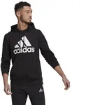 adidas Essentials Big Logo Hoodie Kapuzenpullover Herren schwarz / wei&szlig; XL