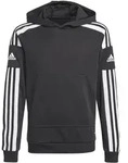 adidas Squadra 21 Polyester Hoodie Kapuzenpullover Kinder schwarz / wei&szlig; 116