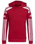 adidas Squadra 21 Polyester Hoodie Kapuzenpullover Kinder rot / wei&szlig; 176