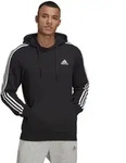 adidas Essentials 3-Streifen Hoodie French Terry schwarz / wei&szlig; 2XL