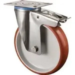 BS ROLLEN Lenkr. mit Fs. Polyue. / Edels. Rad-d 125mm 150 KG Tragf&uuml;r