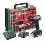 METABO Akku-Bohrschrauber 74-teilig BS 18 Mobile Werkstatt