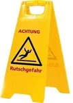 Warnschild Rutschgefahr signalgelb