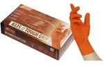 NITRAS Einmalhandschuhe TOUGH GRIP Gr. M Nitril orange Pack a 50 St&uuml;ck 8335