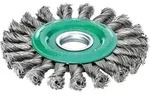 LESSMANN Rundb&uuml;rste Edelstahl 115x12mm gezopft 0,5mm