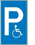 Parkplatzss. Behindertenp Aluminium gepr&auml;gt