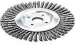 LESSMANN Pipelineb&uuml;rste Stahldraht 115x6mm gezopft 0,5mm