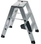 MUNK Aluminium-Stufen-Stehleiter Beidseitig 2x3 Stufen 40206