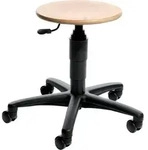 Hocker m. Rollen TEC 60 HOLZ