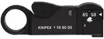 KNIPEX Abisolierwerkzeug 105mm f&uuml;r Koaxialkabel 16 60 05 SB