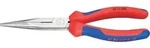 KNIPEX 26 12 200 Flachrundzange Schneide Mehrk. schwarz atrA 200mm
