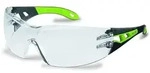UVEX Schutzbrille pheos exc. AS AF klar schwarz/gr&uuml;n 9192.225