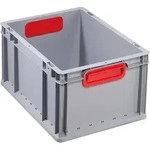 ALLIT EuroBox 422,400x300x220mm Griffe geschliffen,grau/rot