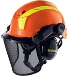 UVEX Forsthelm Schutzhelm mit Visier orange pheos forestry 9774
