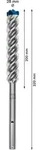 BOSCH Hammerbohrer SDS max-8X EXPERT 28x200x320mm
