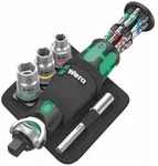 WERA Magazin-Knarre Zyklop Pocket Set 2 18-tlg. 3/8" Knarre mit 1/4" Bit Innenauf&uuml;r