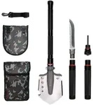 D&ouml;nges Multifunktionaler Klappspaten All-in-One, in Camouflage Tasche, schwarz
