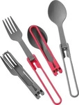 MSR Folding Utensils 4-pack - Spoon & Fork / Red / Gray
