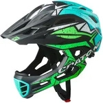 Cratoni C-Maniac Pro Fullface MTB Helm black-lime-turquoise matt