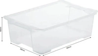 Rotho Kunststoff Box, Evo Easy - Transparent - ca.39,2x18,3x58,3cm