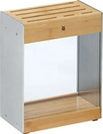 WMF Group Messerblock - durchsichtig/edelstahl/hellbraun - ca.11,9x19,3x23,7cm