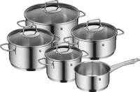 WMF Group Topf-Set 5-tlg., Astoria - Edelstahlfarben - ca.29,3x53x25,8cm