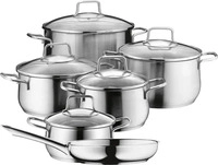 WMF Group Topf-Set, Topf-Set 6 Tlg - Edelstahlfarben - ca.57x27,5x27,5cm