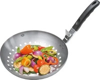GEFU K&uuml;chenboss Gem&uuml;se-Wok BBQ - schwarz/silber - ca.28x6,3x32,5cm
