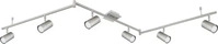 GLOBO Handels GLOBO Deckenstrahler Robby Nickel matt Chrom Metall 180 cm sechs Spots