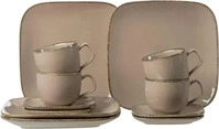 Ritzenhoff & Breker Kaffeeservice Casa braunes Porzellan 12-teilig