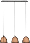 Brilliant H&auml;ngelampe Relax bronzefarbener Stahldraht & Glas L&auml;nge ca. 80 cm