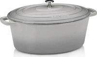 Keck & Lang Br&auml;ter kela Calido hellgraues Gusseisen 9,3 Liter oval