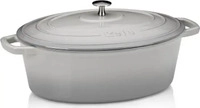 Keck & Lang Kela Br&auml;ter Calido Grau Gusseisen Oval 33 x 12 x 26 cm 6 Liter